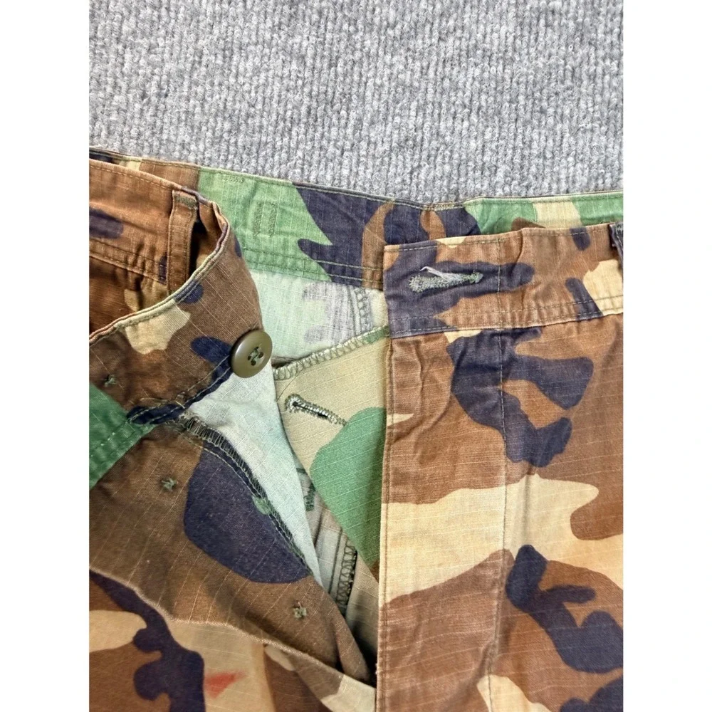 American Apparel Woodland Camo Cargo Pants Mens Small Long Tactical Workwear BDU